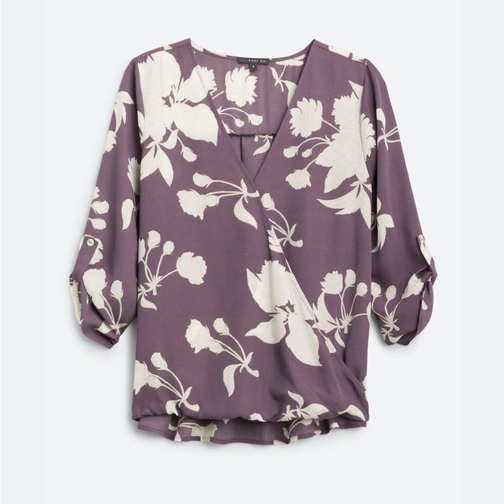 West Kei Purple Floral Women's Blouse
